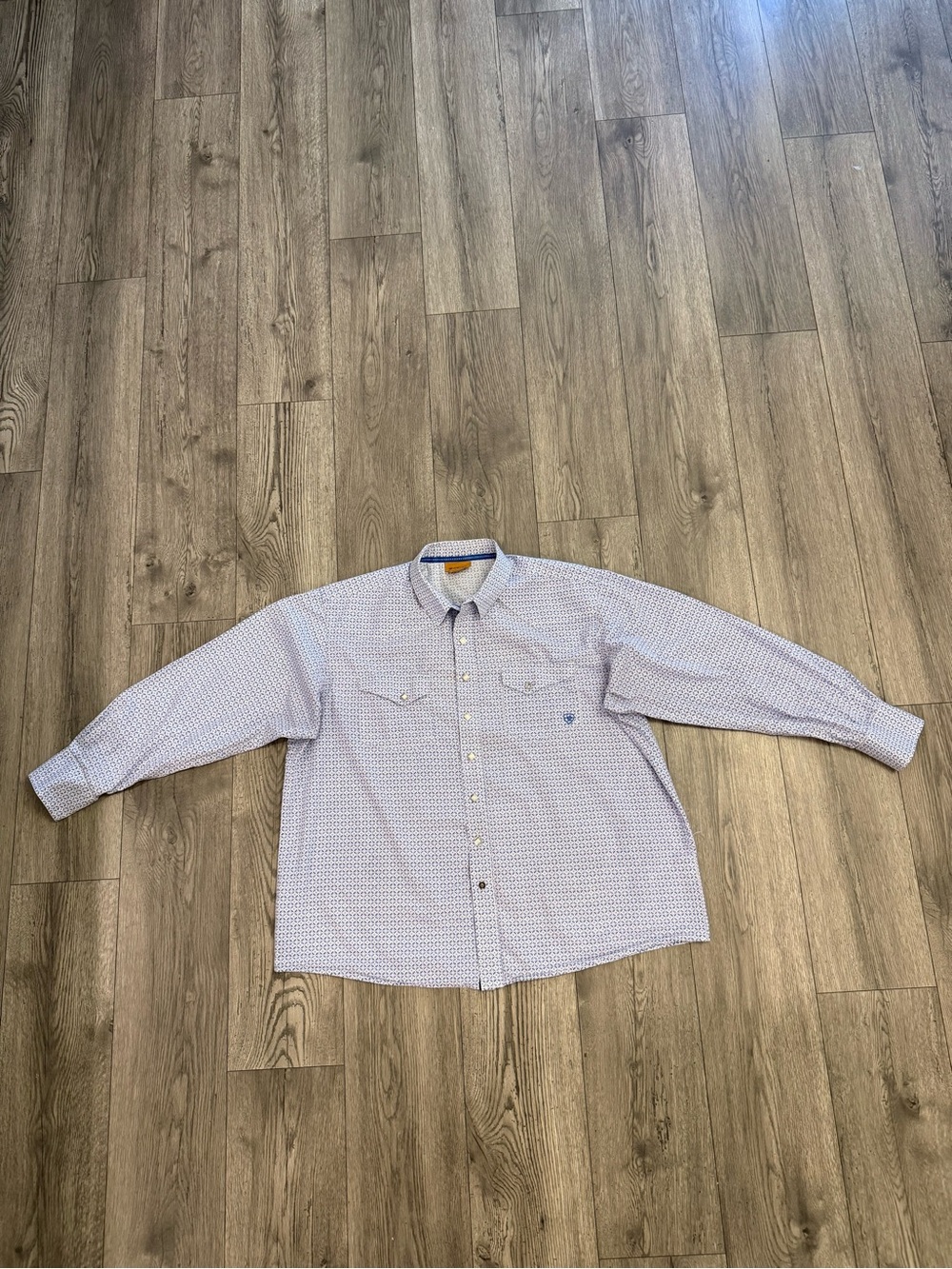 Ariat Geometric Cowboy Western Rodeo Long Sleeves Button Up Men’s XXL Shirt